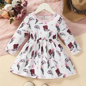 NEW Baby Girls Cowgirl Western Dress SZ 9-12 Months